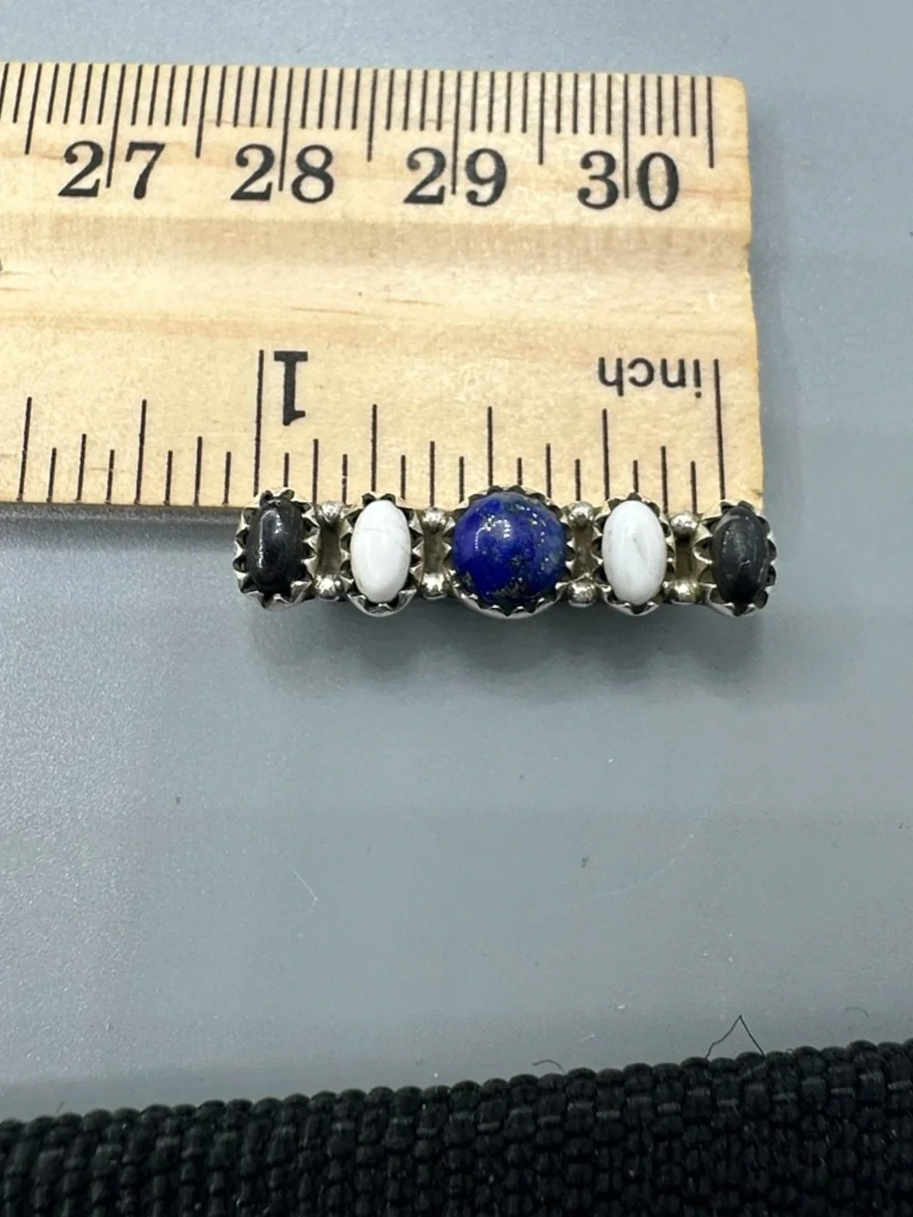 ⌚White Buffalo Lapis Lazuli Sterling Silver 925 Watch Band Charm Handmade iWatch